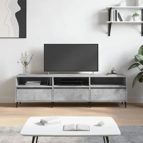 Wyprzedaż Szafka pod TV, szarość betonu, 150x30x44,5 cm Lumarko! - Hurtownia wielobranżowa Lumarko